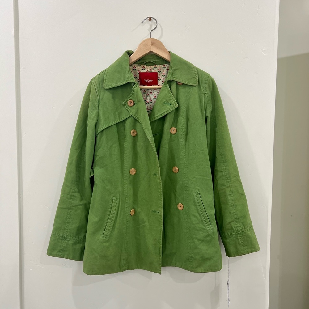 Green Double-Breasted Women's Jacket